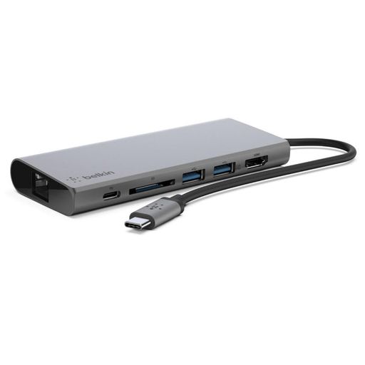 Belkin6インチ1USB-CイーサネットハブUSB-CPD60W4KHDMISD歌留多USBiPad/iPadPro/iPadmini/MacBook/MacBookPro/MacBook