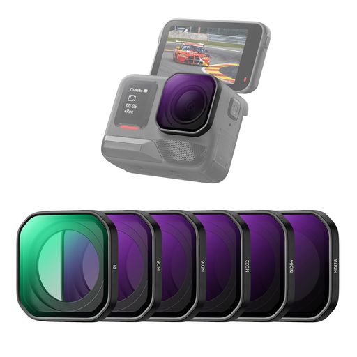 K\u0026FCONCEPTInsta360Acepro2専用水漉し書き割り(PL+ND8+ND16+ND32+ND64+ND128)ND水漉しPL水漉し高変速機率減光量合わせる無条件反射取りあげる28層ナノ上塗り撥水防汚