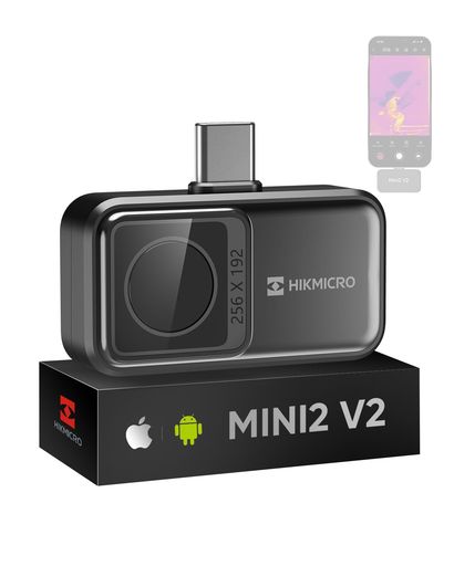 HIKMICROMini2V2サーモグラフィーサーマルカメラ、スマホ用Android相応う、256x192赤外線解像力、512x384