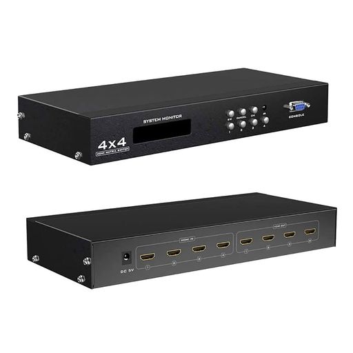 ES-Tune HDMI行列うつり変わり器 4インプット4最終生産物 3D 4k*2k RS232抑えつける相応う EDID相応う カスタマイズとり備える能力のある 遠隔操作付き添い人 日本語取りまわし言いあらわす書属する