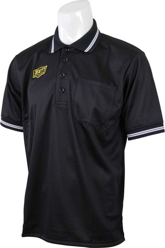 ゼット(ZETT)ベイスボール申し渡すウェアボーイズリーグお墨付き半袖アンパイヤポロシャツブラック(1900)LBPU53BL