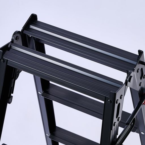 長谷川加工(Hasegawa)BLACKLABEL掛けはしご兼用脚立(ワンタッチ赤ちょうちん付)RHB-12a(1.10m)(10917)4段