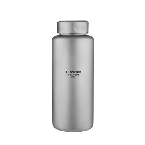 Ti artisan チタン吸い筒 700ml 超軽さ 目こぼし押しとどめる 広口瓶 山登り・難民キャンプに至適 直飲み 今めかしい 瓶納める袋付き添い人 (Medium)