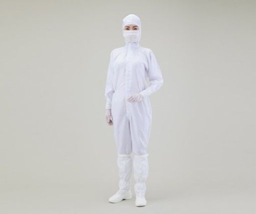 無塵衣・AS197C フード付きツナギ服 白 5L|シュガーライトSTORE