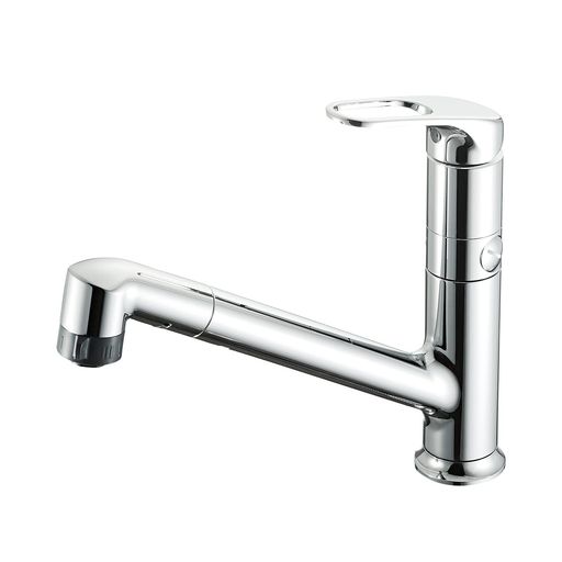 SANEI(サンエイ)シングルワンホールスプレー分かれ出る雑ぜ合わせる栓浄水器や食洗器への分かれ出る能力のある導管1m抽き出し式冷ややかさ地用K87101EBJK-13しろがね色