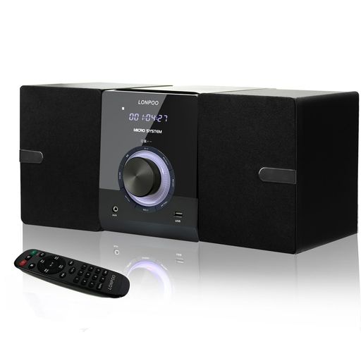 30W CDステレオシステムミニコンポ CD電気蓄音機 FMラジオ受信機 Bluetooth相応う金棒引き USB/AUXインプット ヘッドフォンジャック 遠隔操作