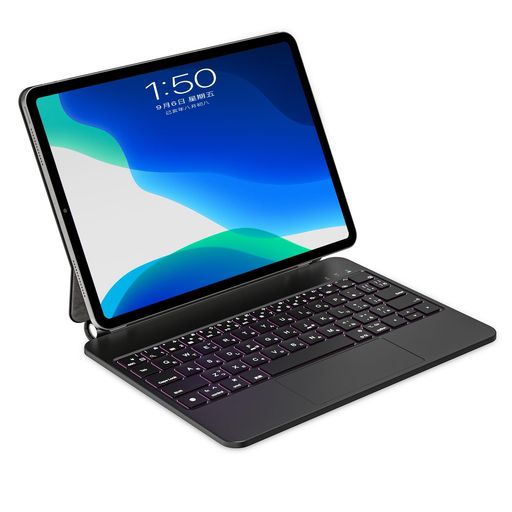 QERDAOYI 神通力鍵盤 iPad Air 11in(2026 M4/2025 M3/2024 M2) i-PadPro11in第1/2/3/4時人 i-PadAir10.9in第4/5時人に当て嵌める iPad鍵盤付き添い人入れもの