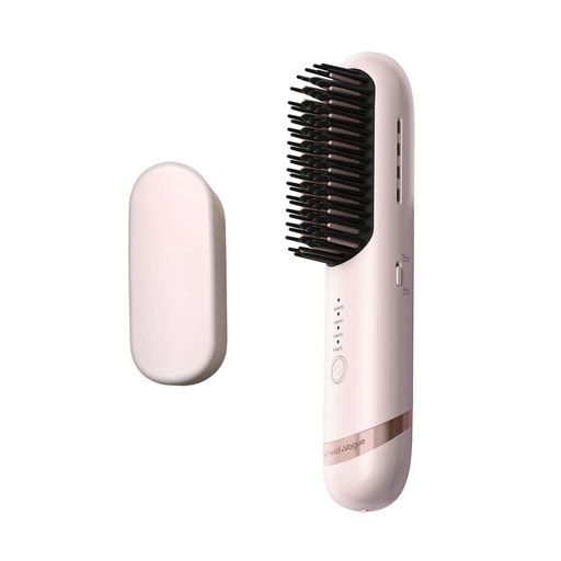 VAV Type-C充電式 ヘアブラシアイロン コンパクト&軽量&携帯便利 コードレスヒートブラシ ボリュームアップ/ストレート/カール/ワンカール多様なヘアアレンジ 海外兼用|シュガーライトSTORE