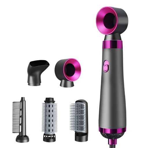 【5in1 多機能】ドライヤー 大風量 速乾 付属品5種 ヘアドライヤー カールドライヤー 3段階冷熱風量調節 くるくるドライヤー マイナスイオン 過熱防止機能 熱風ブラシ 恒温ヘアケア スト&hellip;｜シュガーライトSTORE