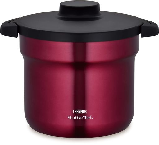 サーモス 無意味さ保温膳立て器 シャトル料理人 4.3L (4~6人用) 赤いこと 膳立て鍋ふっ素上塗り処理 KBJ-4501 R