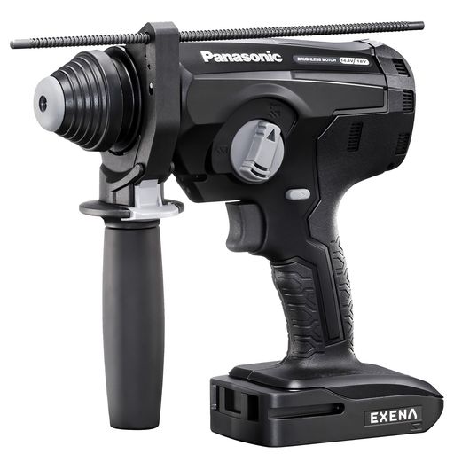 パナソニック(Panasonic)申し受ける鉄鎚せん孔機本体のみ(集じん取り合わせ/入れもの/申し受ける器/蓄電池風呂敷き包み別売)デュアル(14.4V/18V)Led点火装置付き添い人EXENAPつづき物EZ1固定ディスク1X-B黒いこと