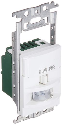 パナソニック(Panasonic) 熱線センサ付自動スイッチ 壁取付 コスモシリーズ ワイド21 2線式・3路配線対応 LED専用 (明るさセンサ・手動スイッチ・スイッチスペース付) ホワイト WTK18115WK｜シュガーライトSTORE