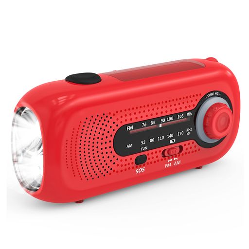 防災ラジオ手回し充電ラジオLED懐中電灯緊急ラジオソーラー充電ラジオ5つのランプビーズLED4速スイッチラジオ小型AM/FM持ち運べやすい気象ラジオ重さ約250g災害用ラジオSOSアラート付き大…