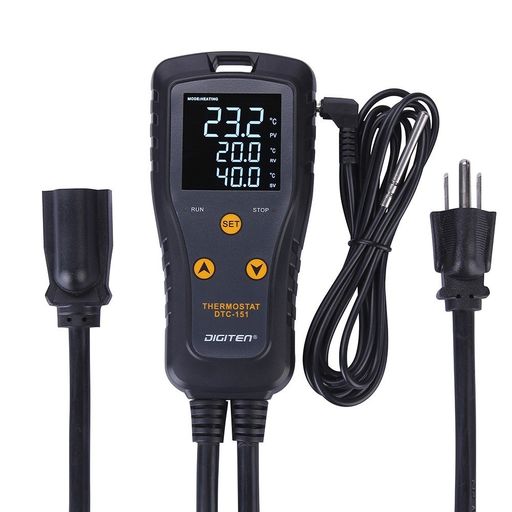 DIGITEN体温制御装置DTC151デジタルサーモスタットアウトレットプラグイン体温制御装置110V15Aハ虫類サーモスタット植木室体温制御装置自分自身醸造酒海洋博物館暖房器用暖房装置冷やかす