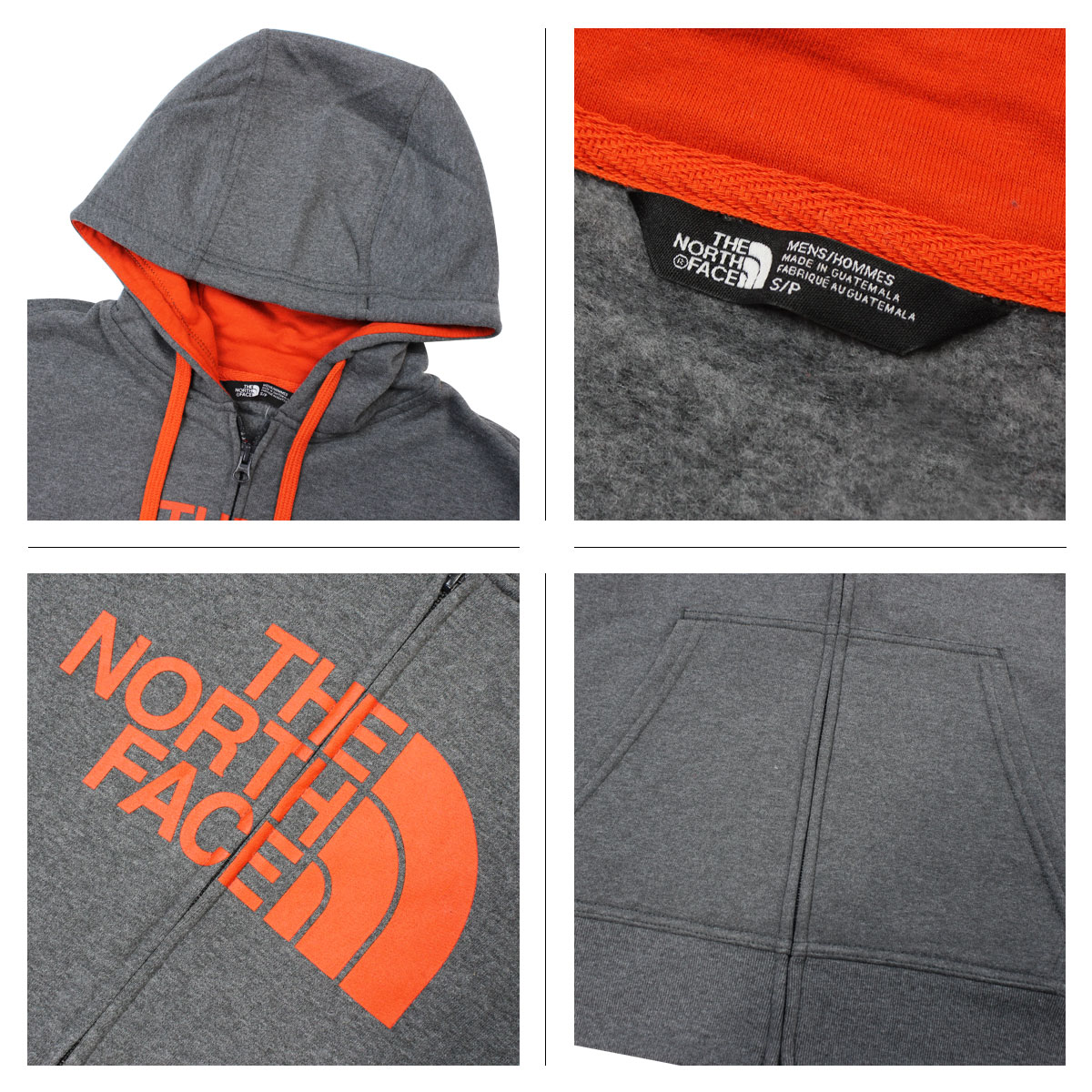 orange north face hoodie