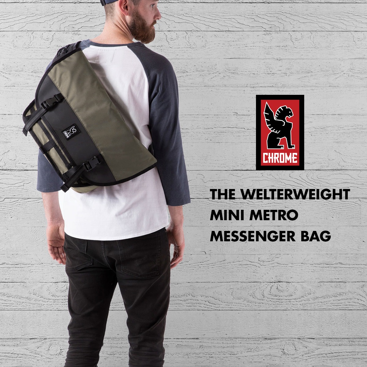Chrome Messenger Bag Mini Metro The Welterweight Men Gap Dis Charcoal Khaki Bg 221
