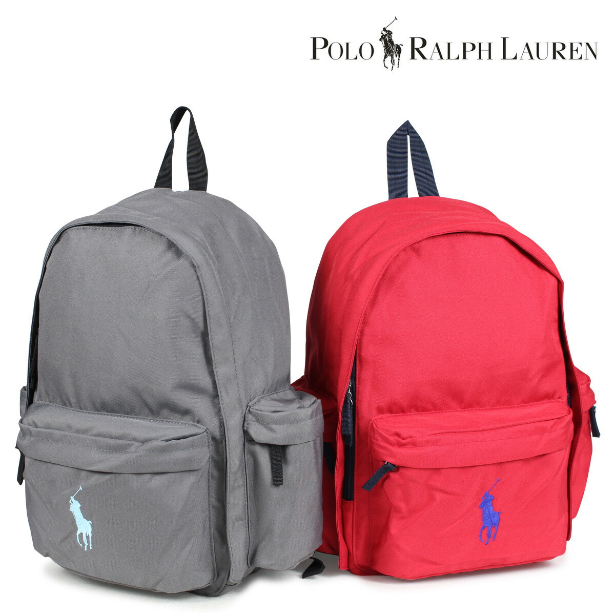 Polo Ralph Lauren Bag Rucksack Backpack Lady S Men Gray Red 400404546