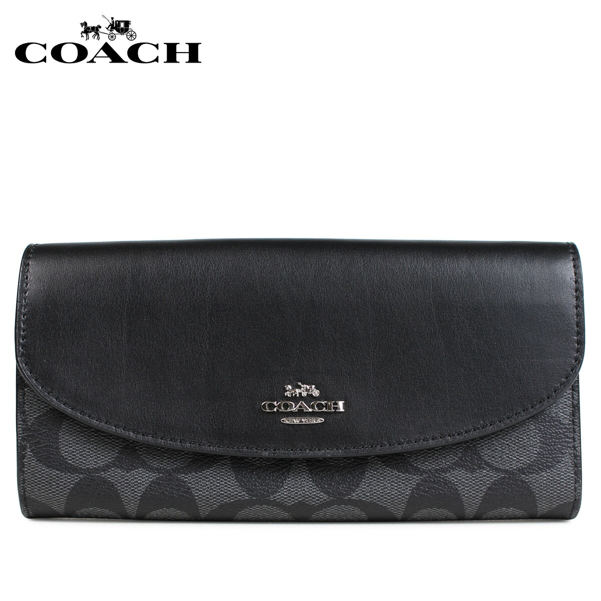 楽天市場 Coach コーチ 財布 長財布 レディース 二つ折り シグネチャー ブラック 黒 F シュガーオンラインショップ