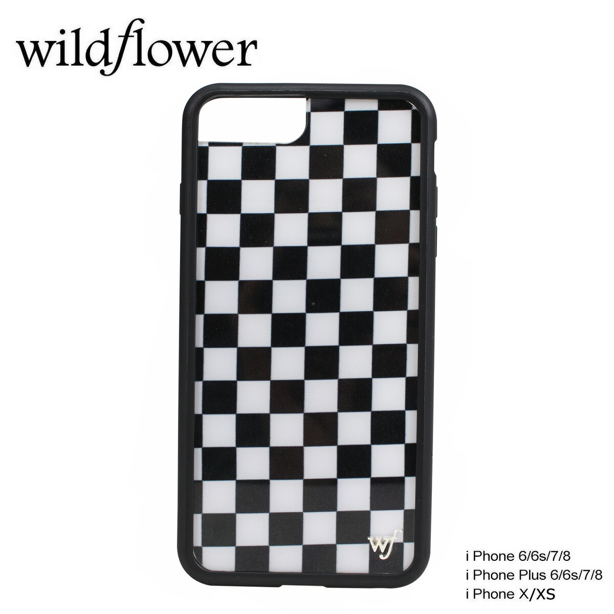 wildflower iphone xs black checkered case wildflower iphone xs black checkered case