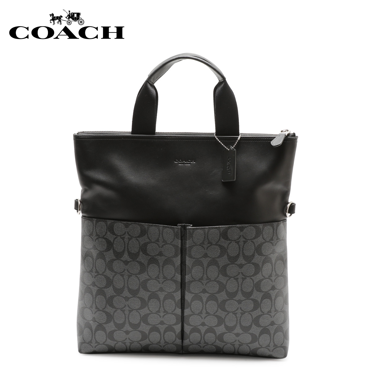 Sugar Online Shop: COACH coach bag tote bag men 2WAY signature charcoal F54774 | Rakuten Global ...