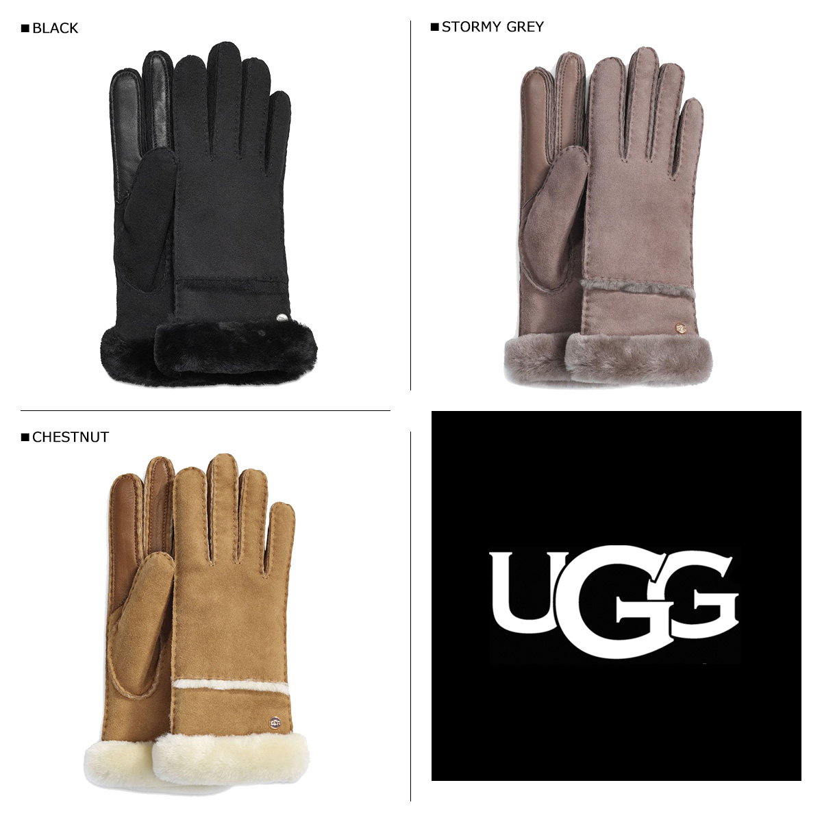 楽天市場 アグ Ugg 手袋 グローブ レディース Seamed Tech Glove スマホ 携帯 対応 ブラック グレー ブラウン bx シュガーオンラインショップ