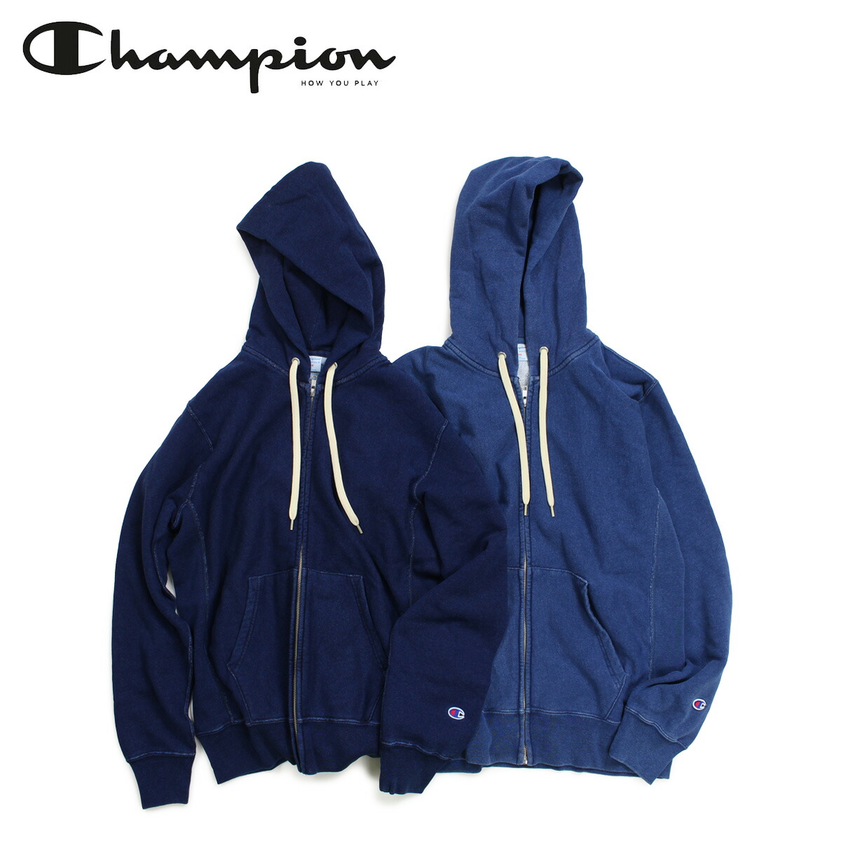 楽天市場 Champion チャンピオン パーカー リバースウィーブ スウェット ジップアップ メンズ レディース Reverse Weave Zip Hooded Sweatshirt ネイビー ブルー C3 K103 シュガーオンラインショップ