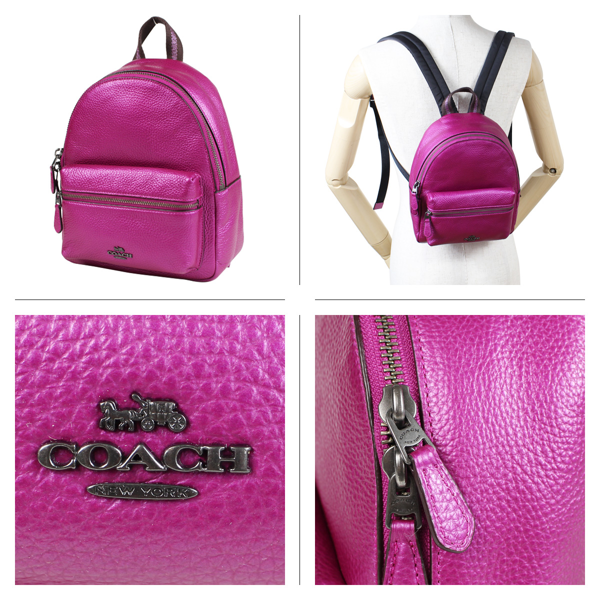 Sugar Online Shop: COACH coach bag rucksack backpack Lady&#39;s leather purple F29795 | Rakuten ...