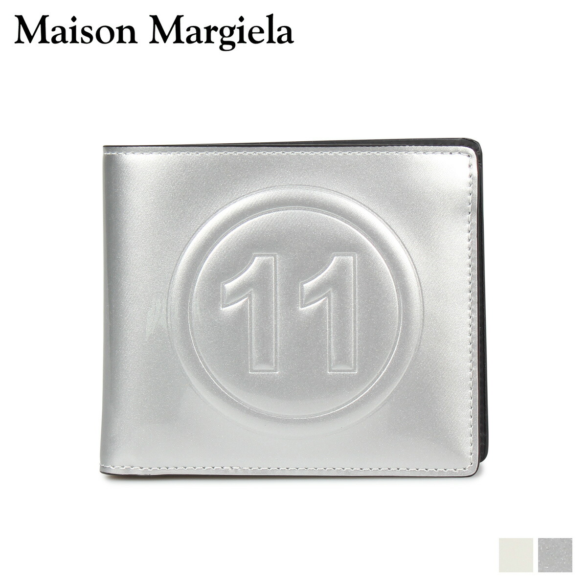 楽天市場 Maison Margiela メゾンマルジェラ 財布 二つ折り メンズ レディース Bi Fold Wallet レザー ホワイト シルバー 白 S35ui0435 Pr213 シュガーオンラインショップ