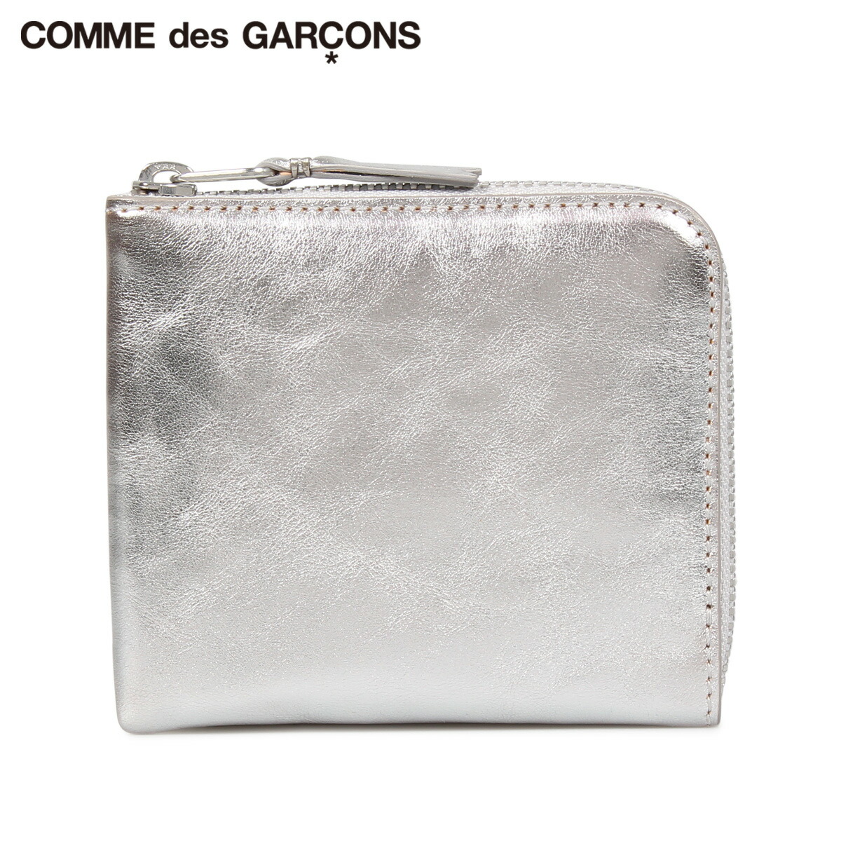 楽天市場 最大1000円offクーポン Comme Des Garcons コムデギャルソン 財布 ミニ財布 メンズ レディース L字ファスナー 本革 Gold And Silver Wallet シルバー Sa3100g シュガーオンラインショップ