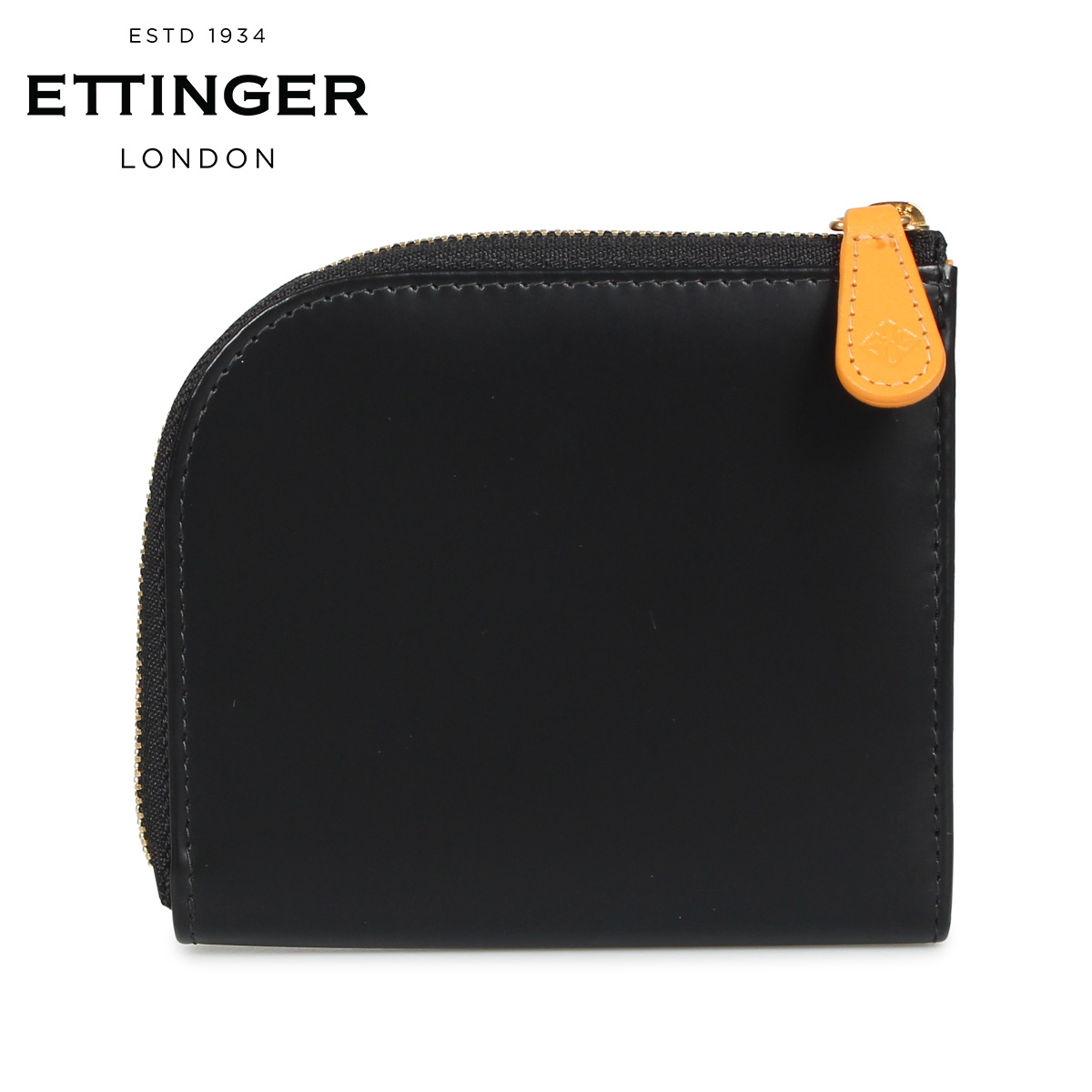 黒 エッティンガー Strap ミニ財布 送料無料 メンズ Half Zip Ettinger Ettinger Wallet エッティンガー 財布 ハーフジップウォレット W Key 財布 W ハーフジップウォレット L字ファスナー Ettinger レディース Bh99ejr シュガーオンラインショップ ブラック