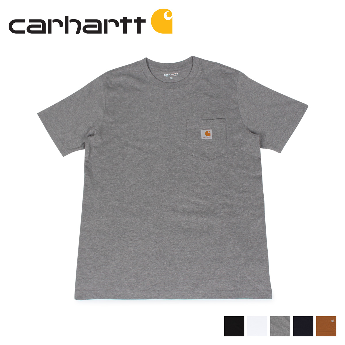 楽天市場 Carhartt Wip カーハート Tシャツ メンズ 半袖 無地 Ss Pocket T Shirt ブラック ホワイト ダーク グレー ダーク ネイビー ブラウン 黒 白 I0291 シュガーオンラインショップ