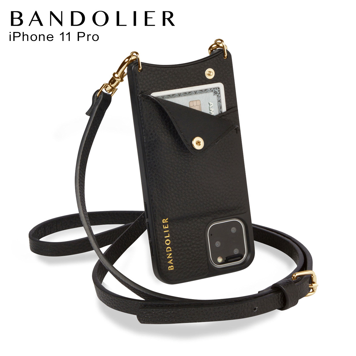 保障できる バンドリヤー Bandolier エマ ゴールド Iphone11 Pro ケース スマホ 携帯 ショルダー アイフォン メンズ レディース Emma Gold ブラック 黒 2900w 第1位獲得 Gonzaga Mg Gov Br