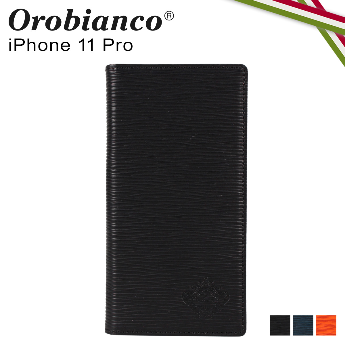 好評 Orobianco オロビアンコ Iphone11 Pro ケース スマホ 携帯 手帳型 アイフォン メンズ レディース Onda Book Type Smartphone Case ブラック ネイビー オレンジ 黒 Orip 0006 11prow 安心の定価販売 Kkhsou Ac In