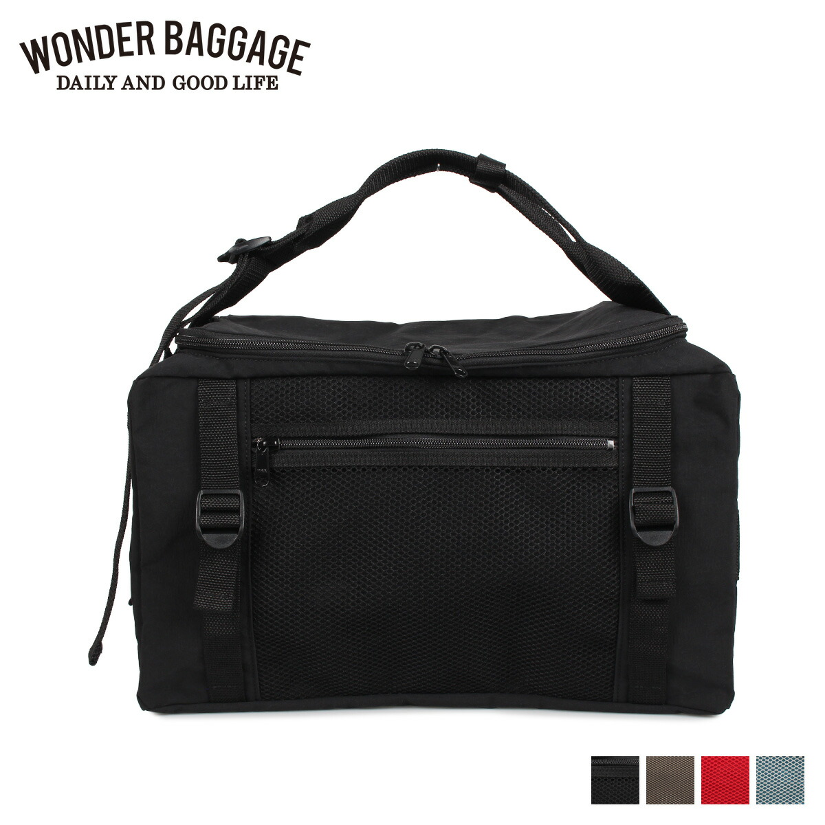 WONDER BAGGAGE ワンダーバゲージ バッグ ショルダーバッグ リュック バックパック メンズ レディース 27.3L ショッピング SUNNY FUNDAY DAFFEL ブラック ベージュ レッド ターコイズ 黒 母の日
