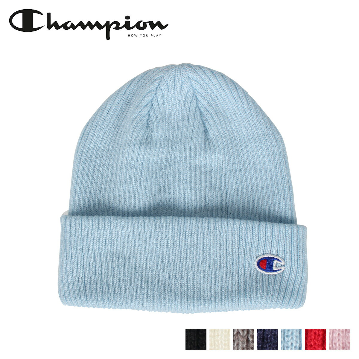 楽天市場 Champion チャンピオン ニット帽 ニットキャップ ビーニー メンズ レディース 無地 Knit Cap ブラック ホワイト グレー ネイビー レッド ブルー ピンク 黒 白 590 008a シュガーオンラインショップ
