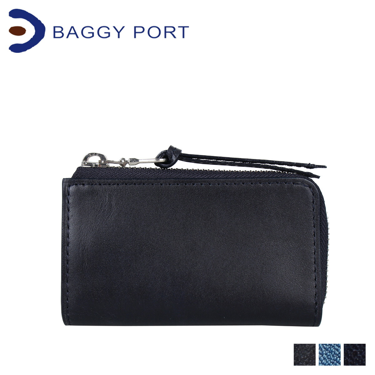バギーポート BAGGY PORT キーケース キーホルダー メンズ レディース L字ファスナー 4連 KOI KEY CASE ネイビー ブルー ダークブルー ZYS093 母の日