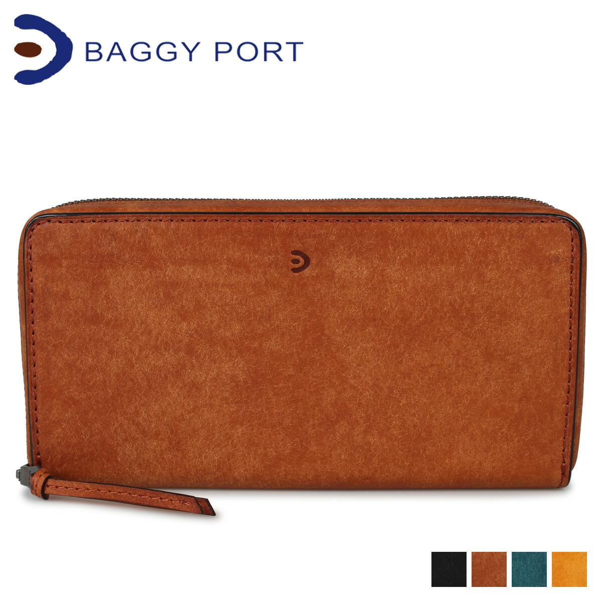 バギーポート BAGGY PORT 財布 長財布 ブオナ メンズ レディース ラウンドファスナー BUONA LONG WALLET ブラック キャメル ブルー イエロー 黒 ZYS2406