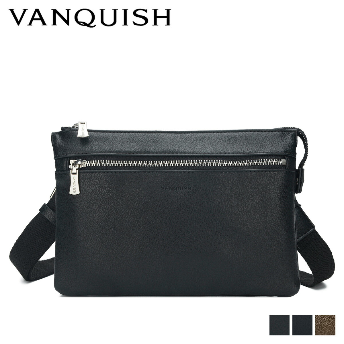 VANQUISH ヴァンキッシュ バッグ ショルダーバッグ ネイビー メンズ 