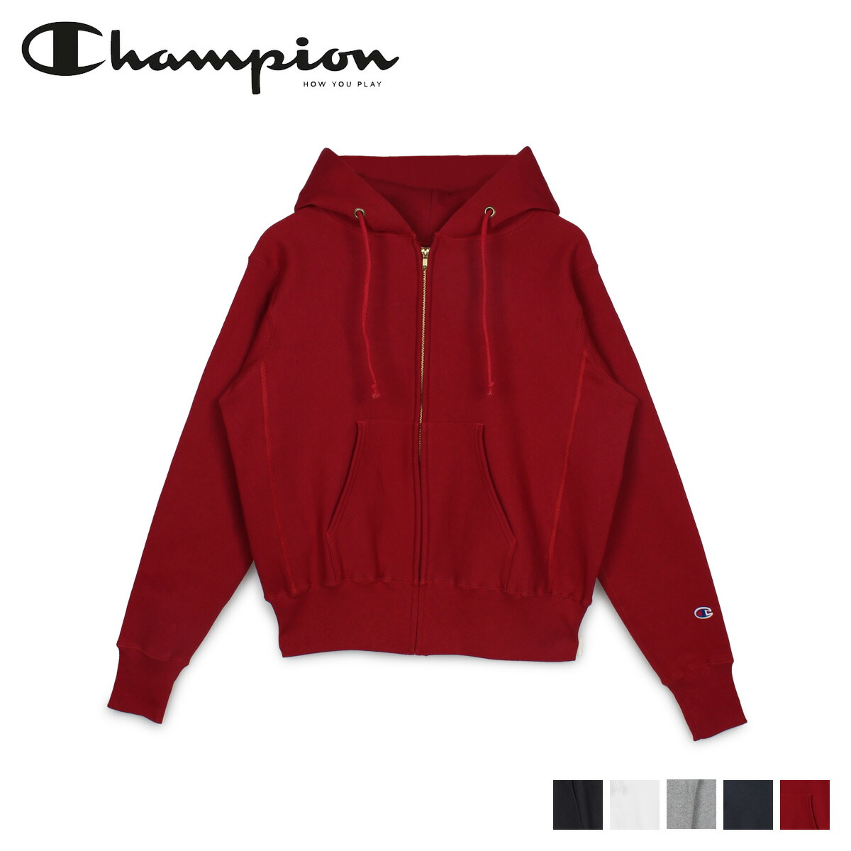 Champion チャンピオン スウェット レディース パーカー メンズ ジップアップ リバースウィーブ