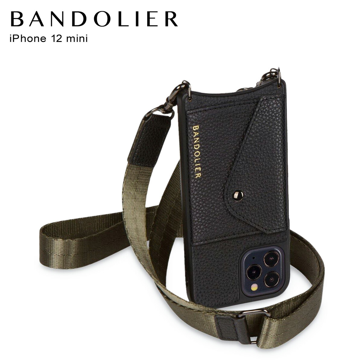 正規品 バンドリヤー Bandolier Iphone 12 Mini ケース スマホ 携帯 ショルダー アイフォン ボビー アーミー グリーン メンズ レディース Bobby Army Green ブラック 黒 10boblkpw 魅力的な Gonzaga Mg Gov Br