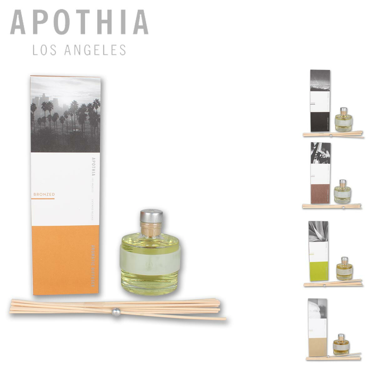 ディフューザー 最高の品質の ルームフレグランス スティック アロマディフューザー Apothia アポーシア 0ml Diffuser ガラスボトル Konferge Com