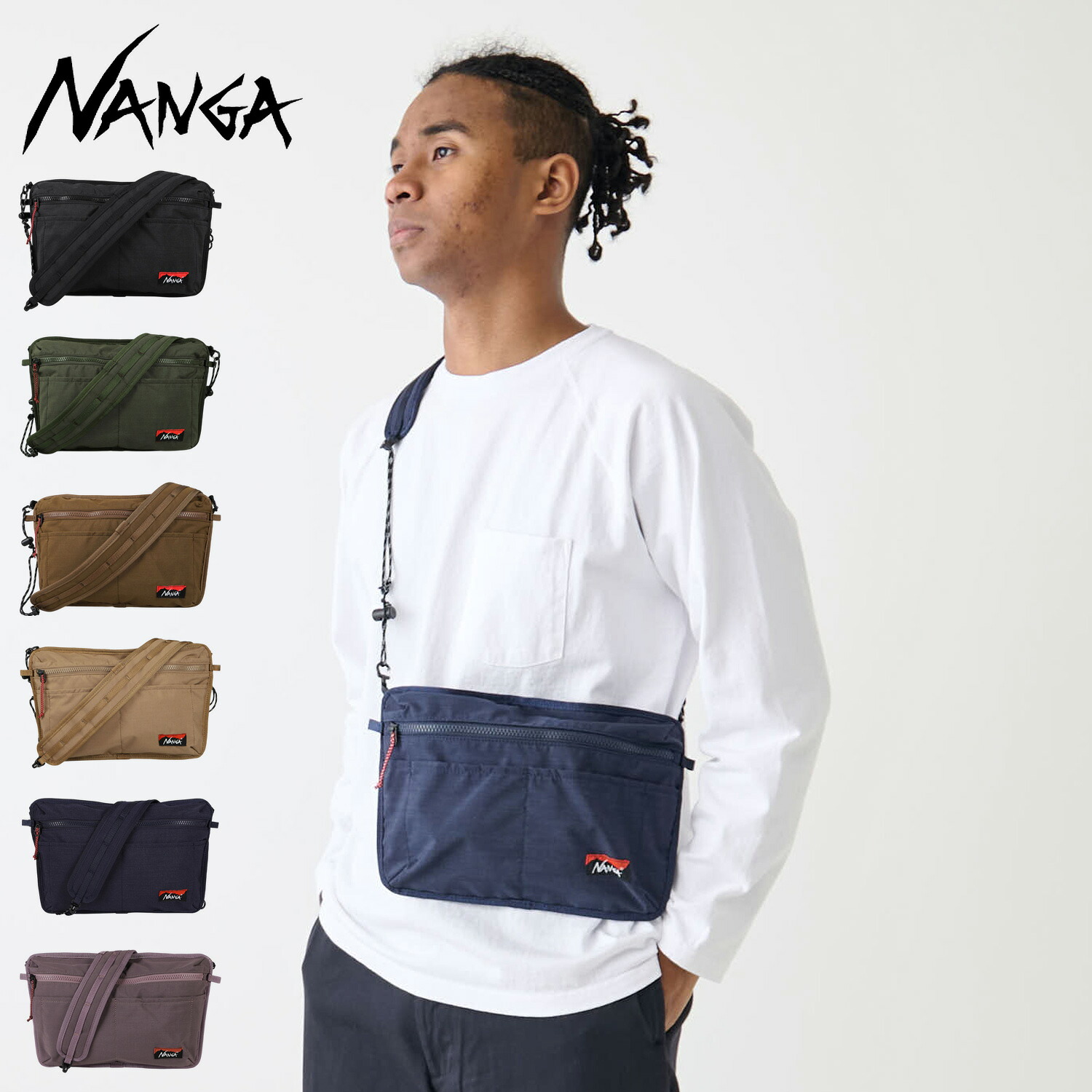 Nanga ナンガ 嚢 サコッシュ ショルダーバッグ メンズ レディース Takibi Sacoche 涅色 カーキ 銅色 罪人 押える 9月下時分 目新しい入荷心積り Osolemio Glasgow Com