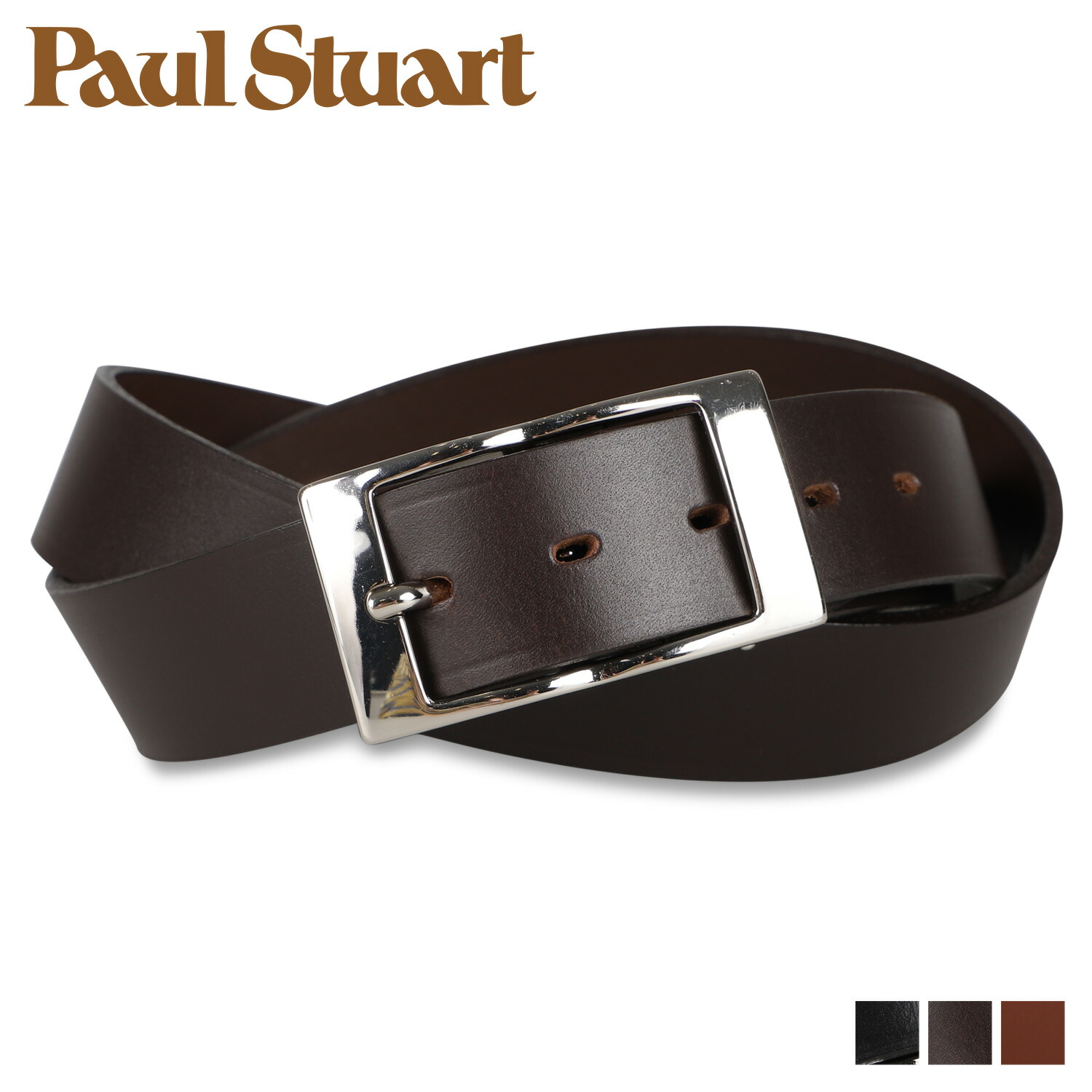 Paul Stuart ポールスチュアート ベルト メンズ 本革 BELT ブラック ダークブラウン ブラウン 黒 SB01360 5,698円