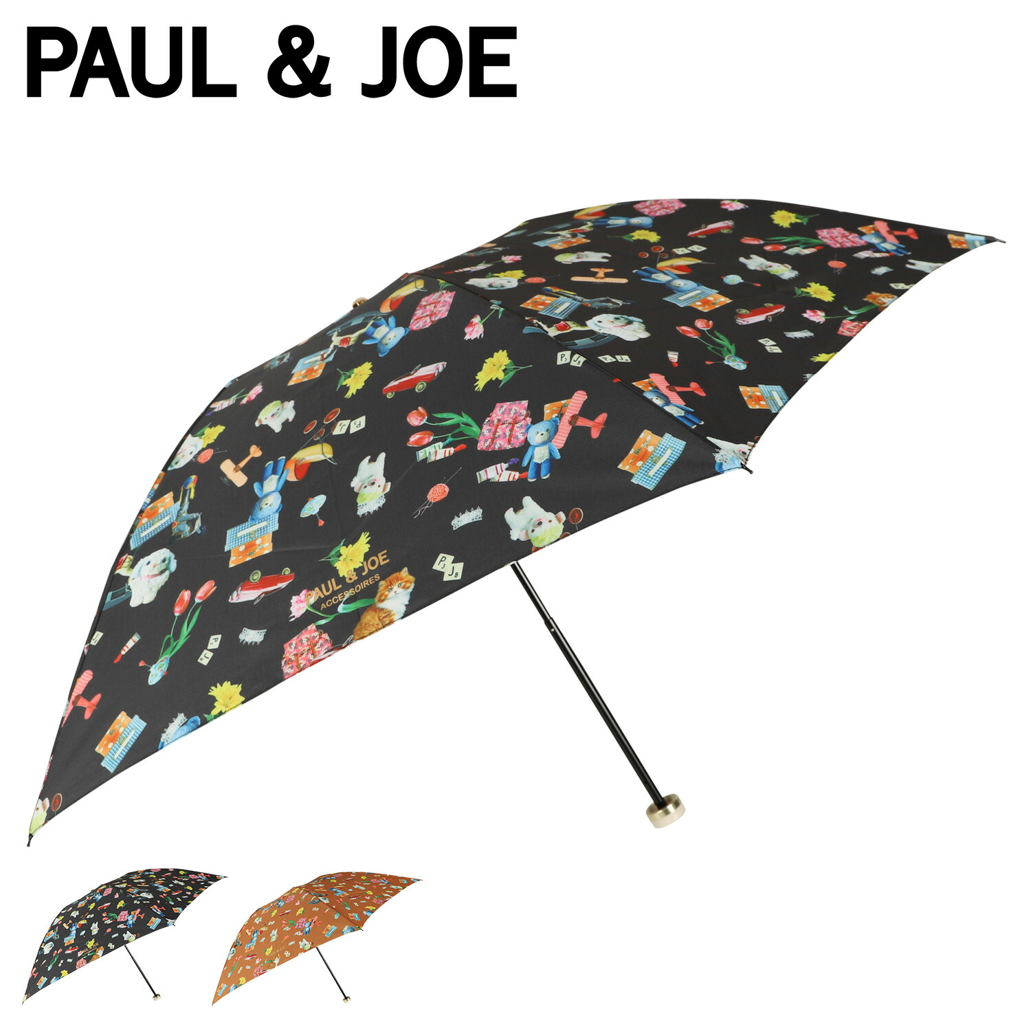 楽天市場 ポールアンドジョー Paul Joe 折りたたみ傘 レディース 熊 晴雨兼用 軽量 Uvカット 折り畳み ブラック ブラウン 黒 21 113 02 シュガーオンラインショップ