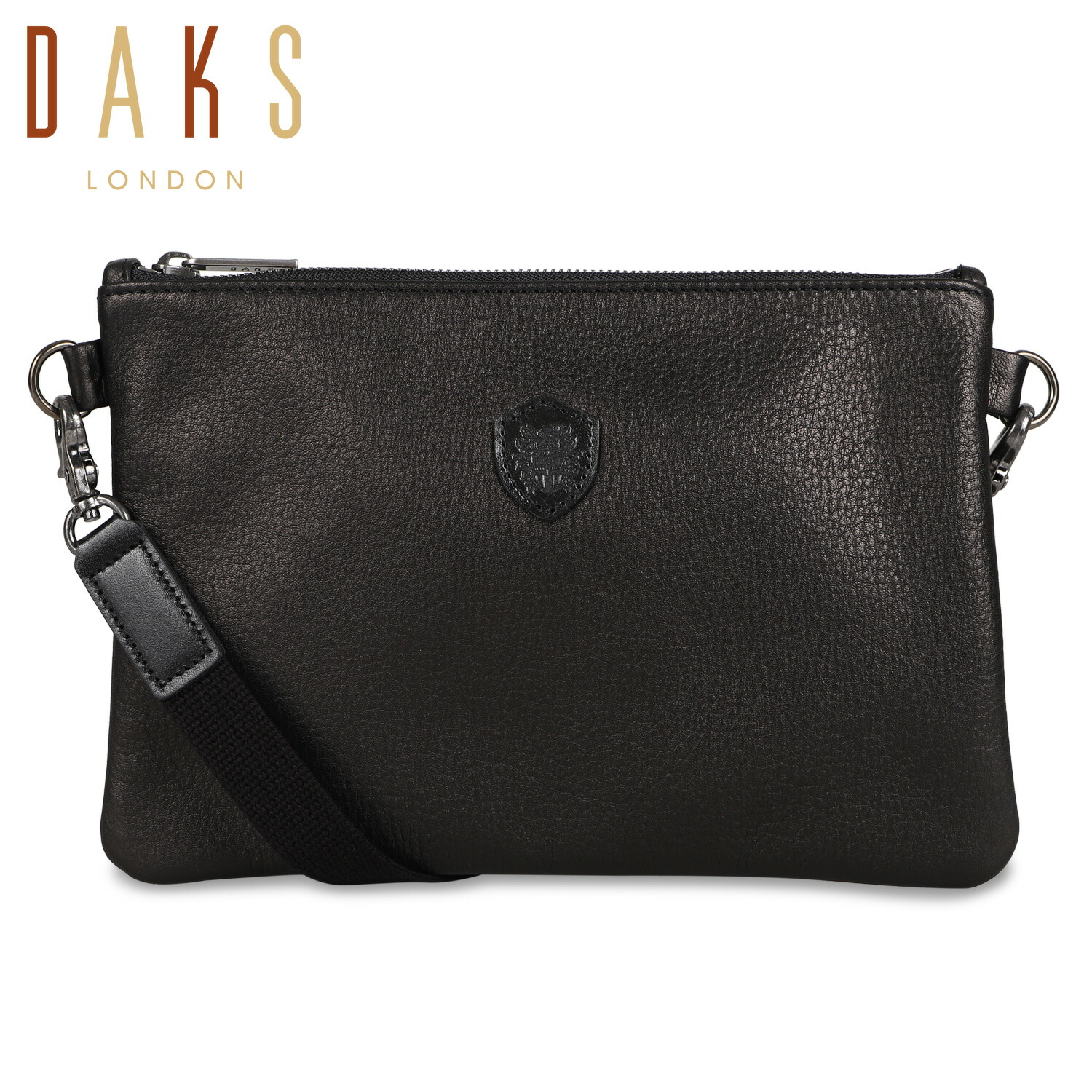 ダックス DAKS ショルダーバッグ サコッシュ メンズ 本革 斜め掛け SHOULDER BAG ブラック 黒 DA29313