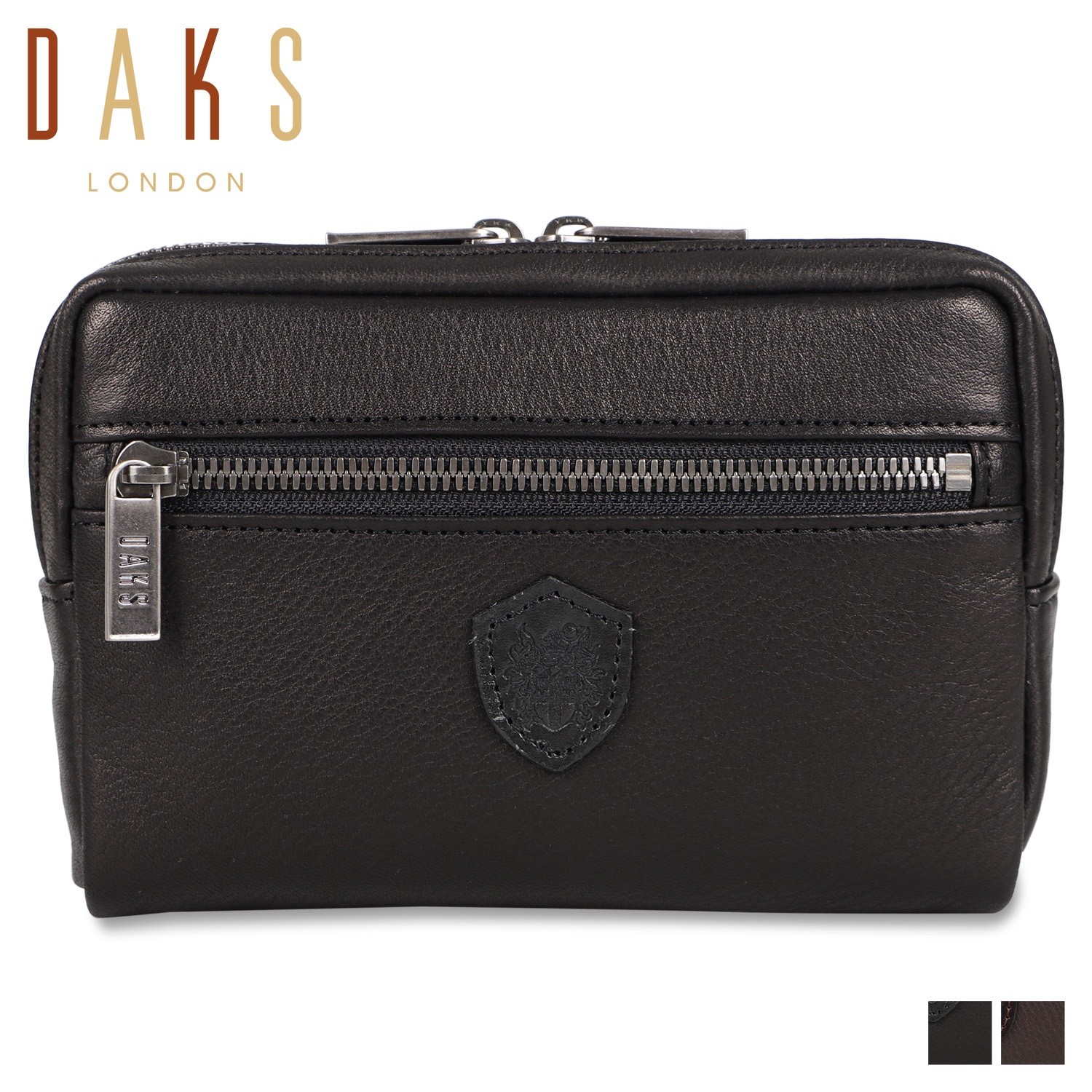 ダックス DAKS ベルトポーチ 小物入れ メンズ 本革 小さめ BELT POUCH ブラック ブラウン 黒 DA29416