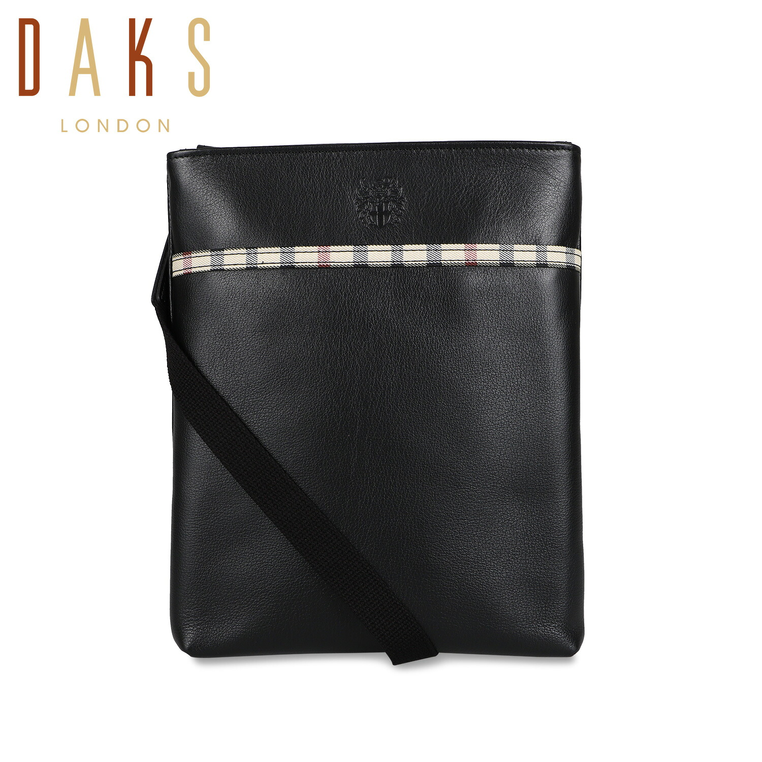 ダックス DAKS ショルダーバッグ メンズ 本革 斜め掛け 小さめ SHOULDER BAG ブラック 黒 DA39525
