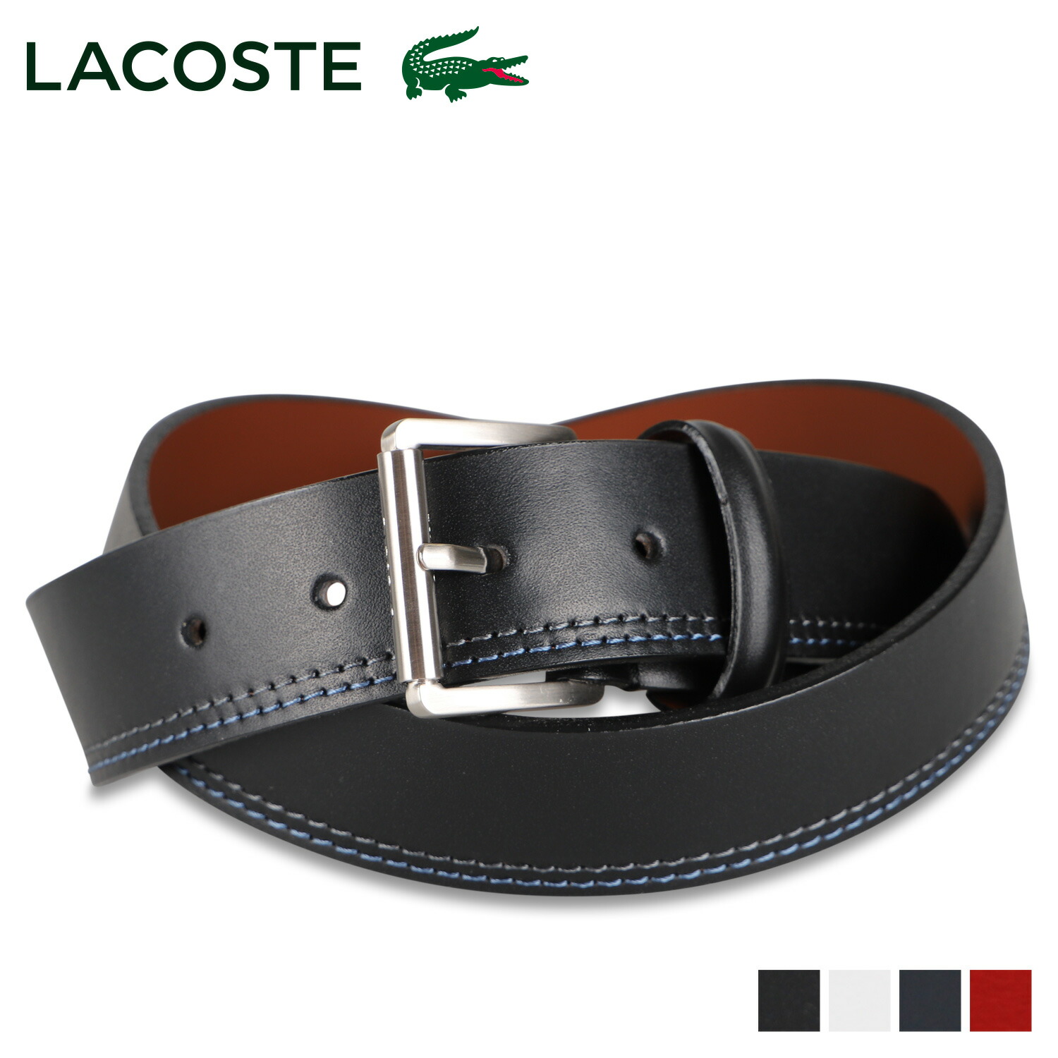 Sekaiteki Ni Lacoste 白 ベルト Bel メンズベルト Store Pn Poso Go Id