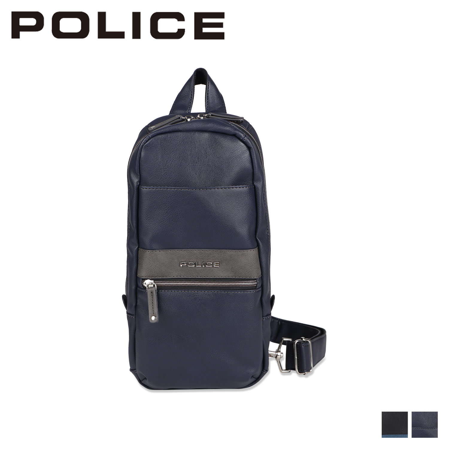 POLICE ポリス ショルダーバッグ ボディバッグ ワンショルダー メンズ BODY BAG ブラック ネイビー 黒 PA-66000