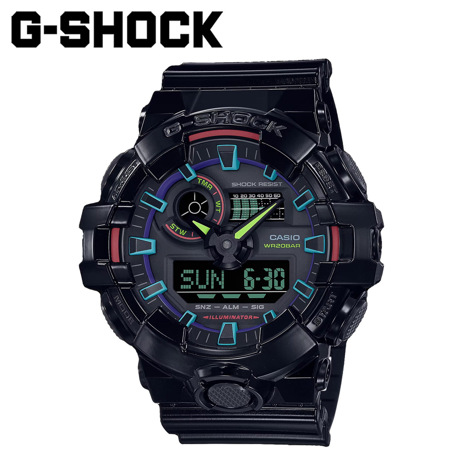 5％OFF】 CASIO カシオ G-SHOCK 腕時計 GA-700RGB-1AJF 防水 ジー